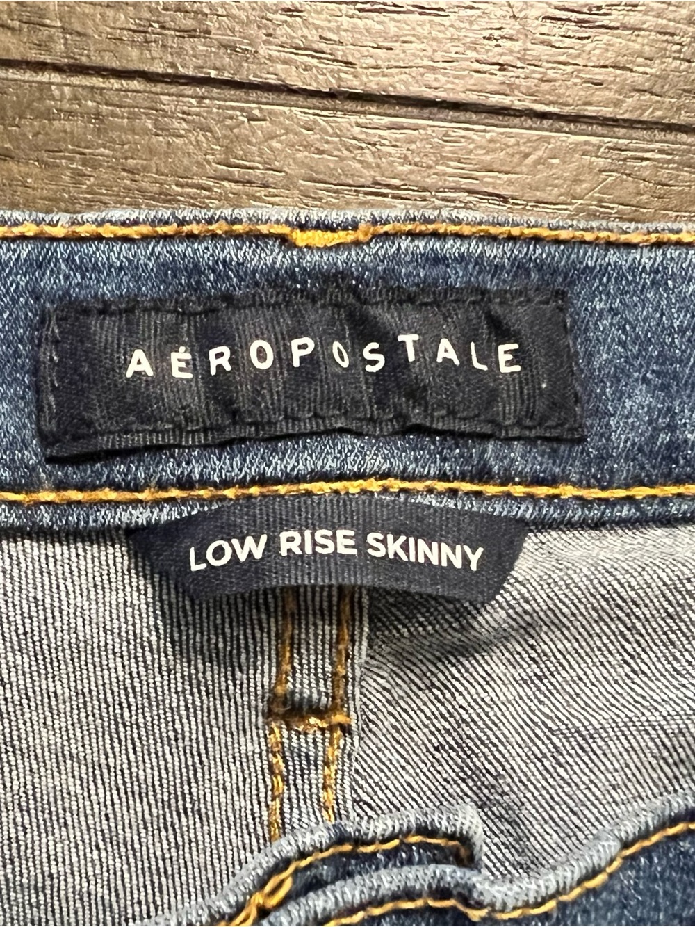 Aeropostale Low Rise Skinny Dark Wash Denim Jeans Size 16L - Picture 9 of 9